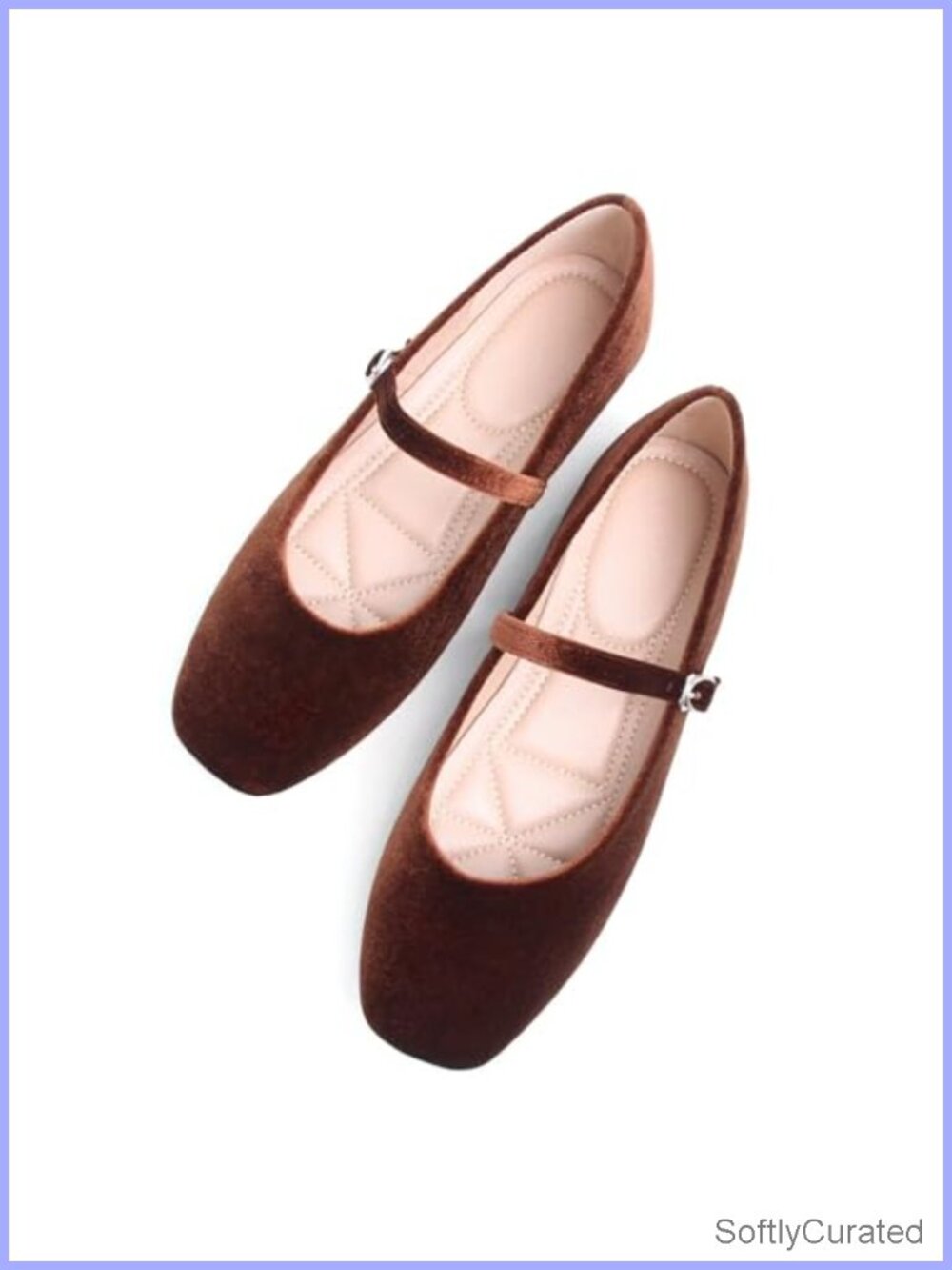 Faux Leather Mary Jane Flats Square Toe Retro Adjustable Buckle Women's Shoes